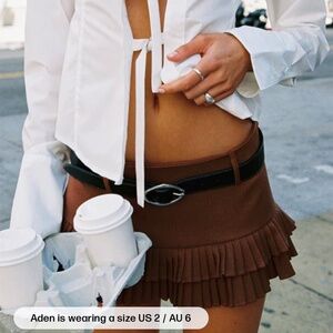 Lioness Double Ruffle Mini Skort